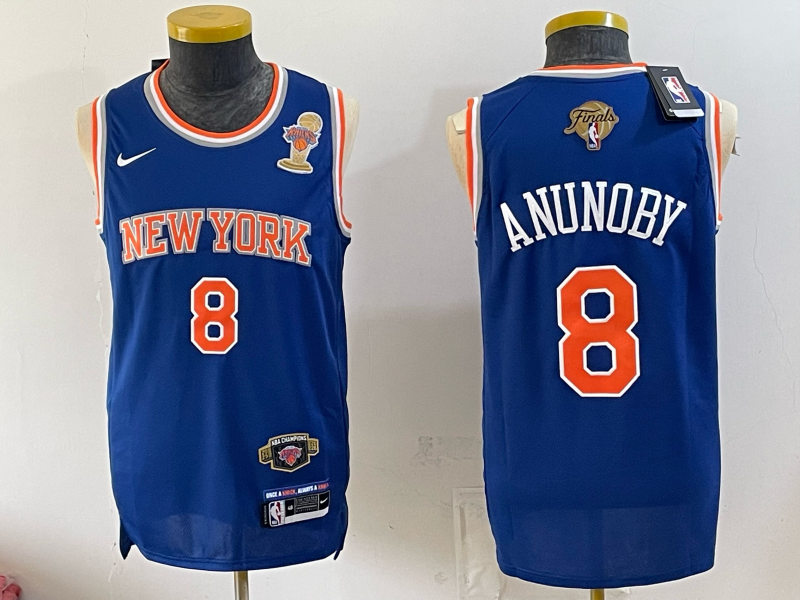 Men New York Knicks #8 Anunoby blue 2026 Nike NBA jersey 07230010->youth mlb jersey->Youth Jersey